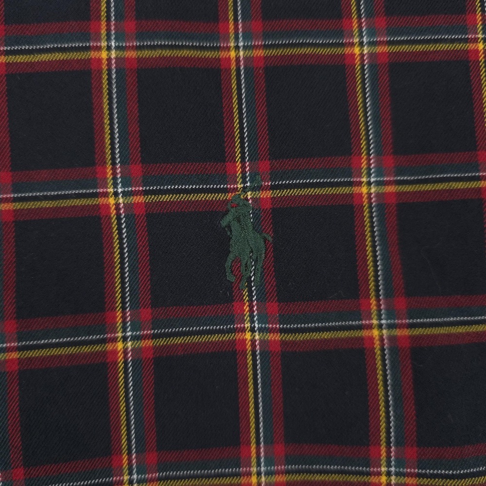 Ralph Lauren Shirt Mens 3XLT Black Plaid Long Sleeve Blake Cotton Button Down - Picture 3 of 11